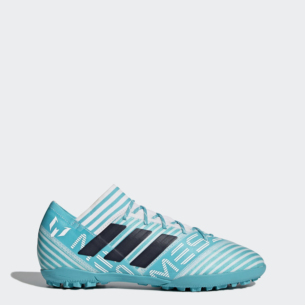 Adidas Nemeziz Messi Tango 17.3 Turf - ποδοσφαιρικα παπουτσια ανδρικα - Τυρκουάζ/Ασπρα/Μπλε,Μέγεθος: